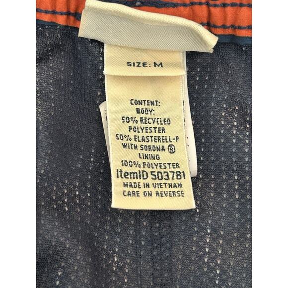 L.L. Bean Men's Orange Blue Stripped Swim Trunks Shorts Size M - Picture 8 of 8